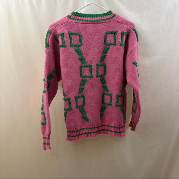 Alpha Kappa Alpha AKA Colors Sweater Thick And Comfy Sz Medium College Divine 9 - Picture 10 of 12